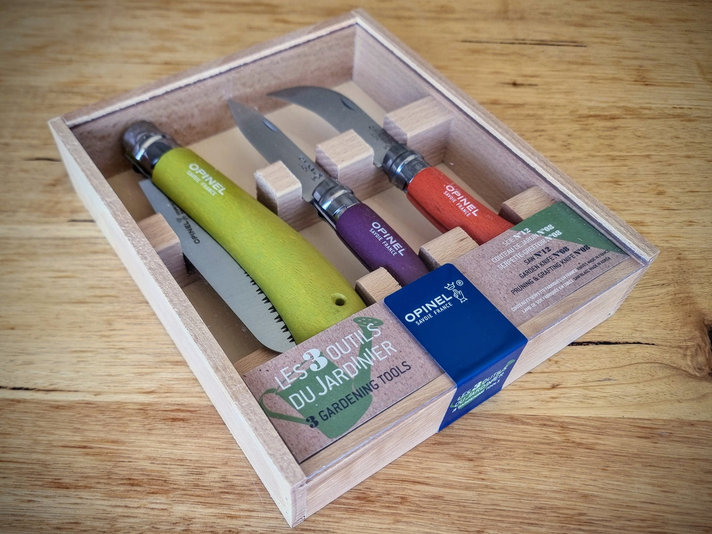 Opinel Gardener's Coloured 3PC Set