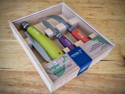 Opinel Gardener's Coloured 3PC Set