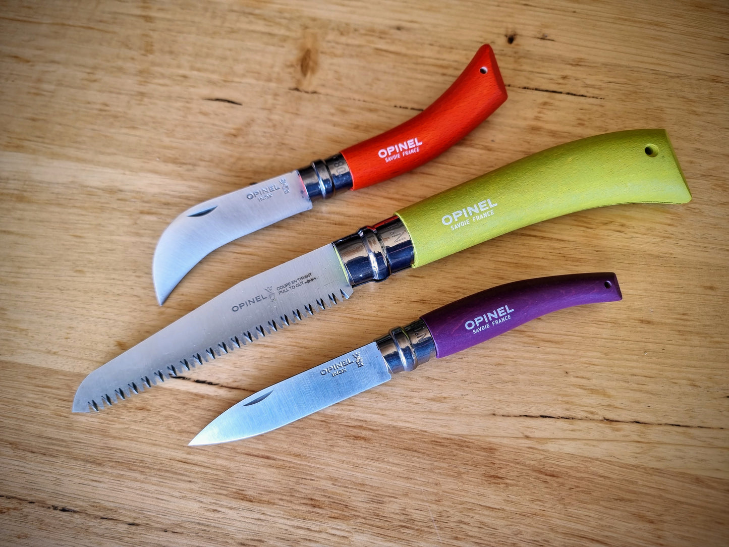 Opinel Gardener's Coloured 3PC Set