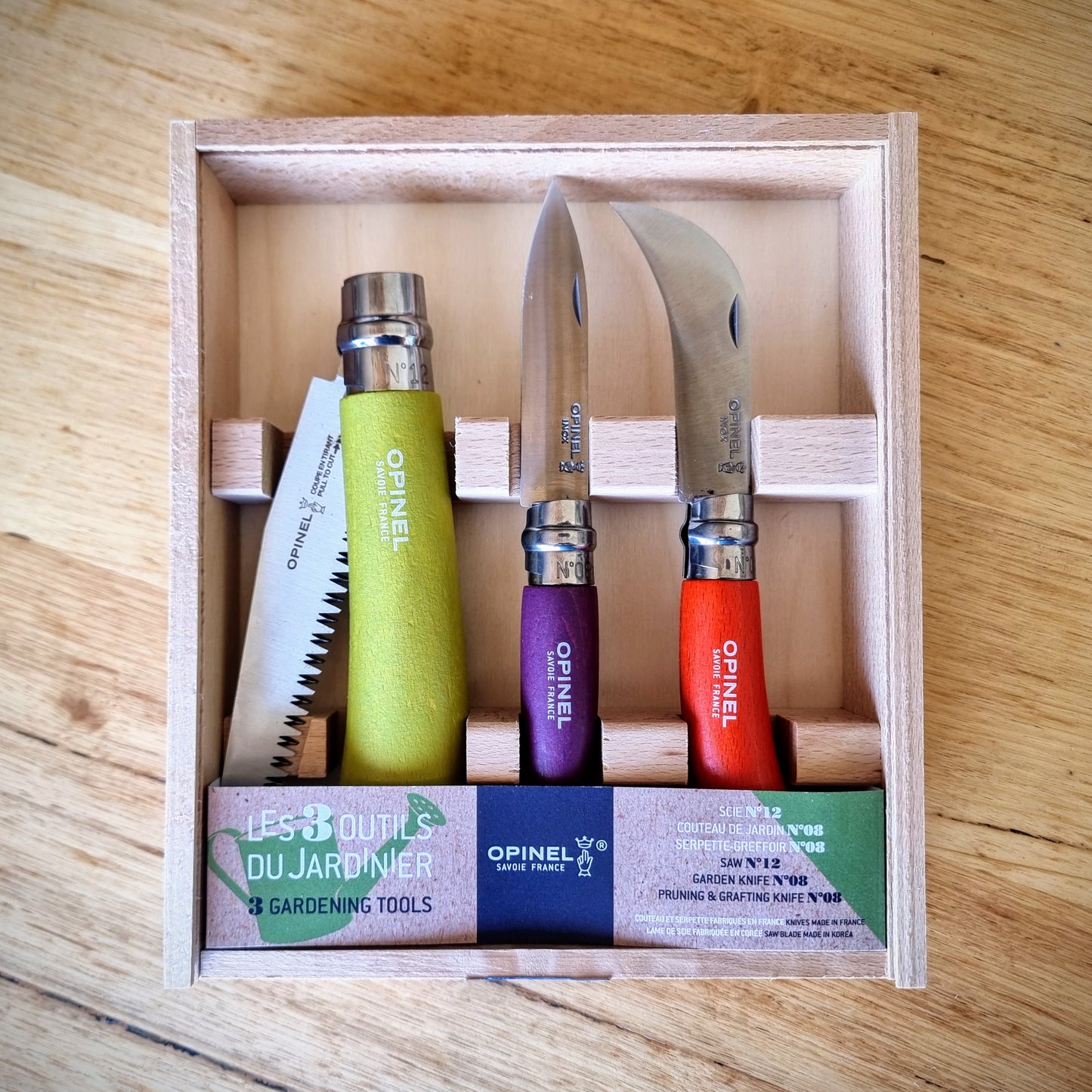 Opinel Gardener's Coloured 3PC Set