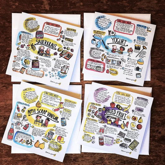 Ferment Greeting Cards (pack of 4) - Brenna Quinlan